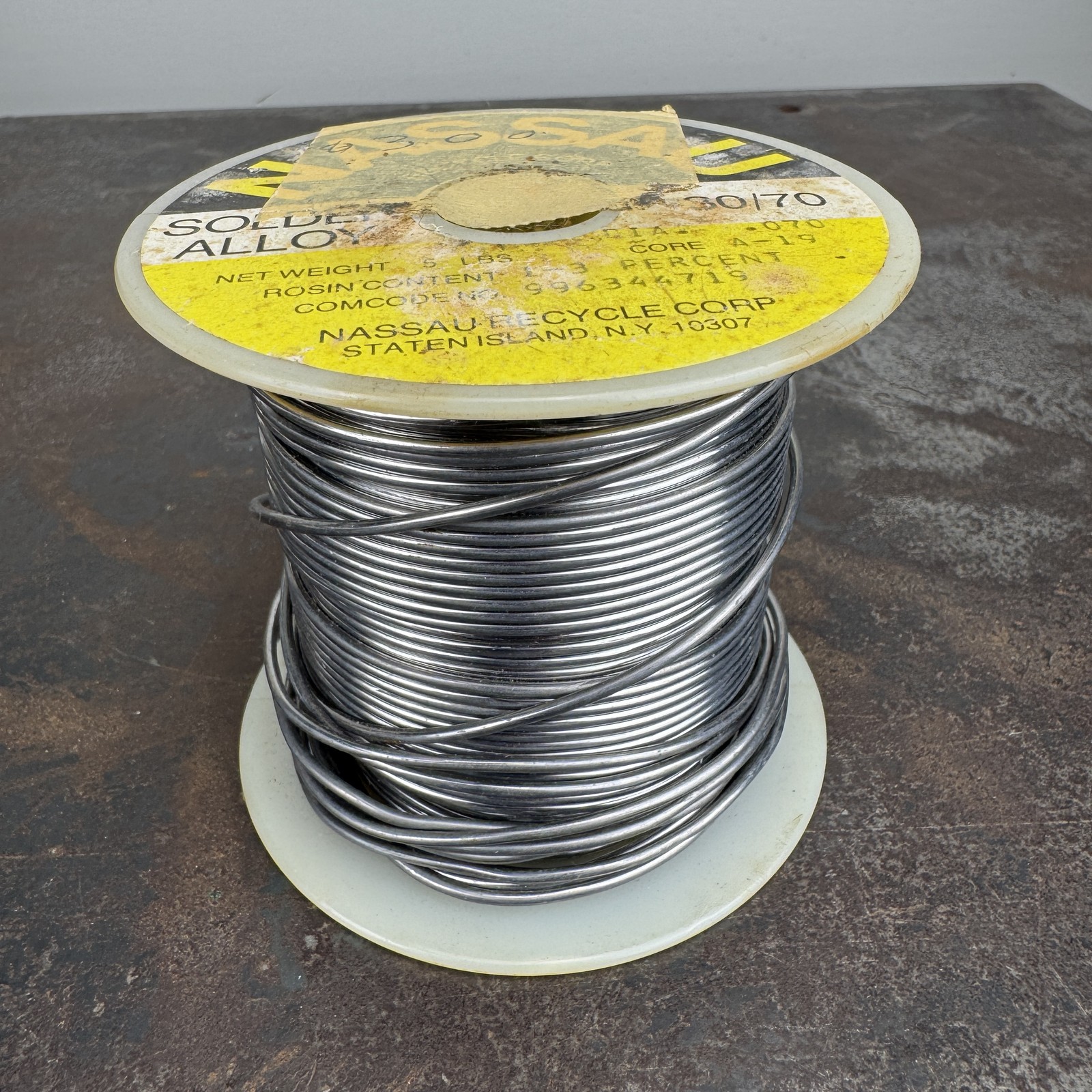 Vintage NASSAU .070 Dia 30/70 Solder Alloy - 3LB 14.7 Oz Vintage NASSAU .070 Dia 30/70 Solder Alloy - 3LB 14.7 Oz
