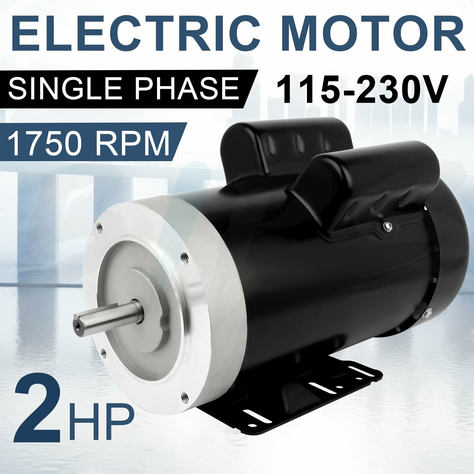 Electric General Purpose Motor 2HP 56C 1750RPM Single Phase 5/8\