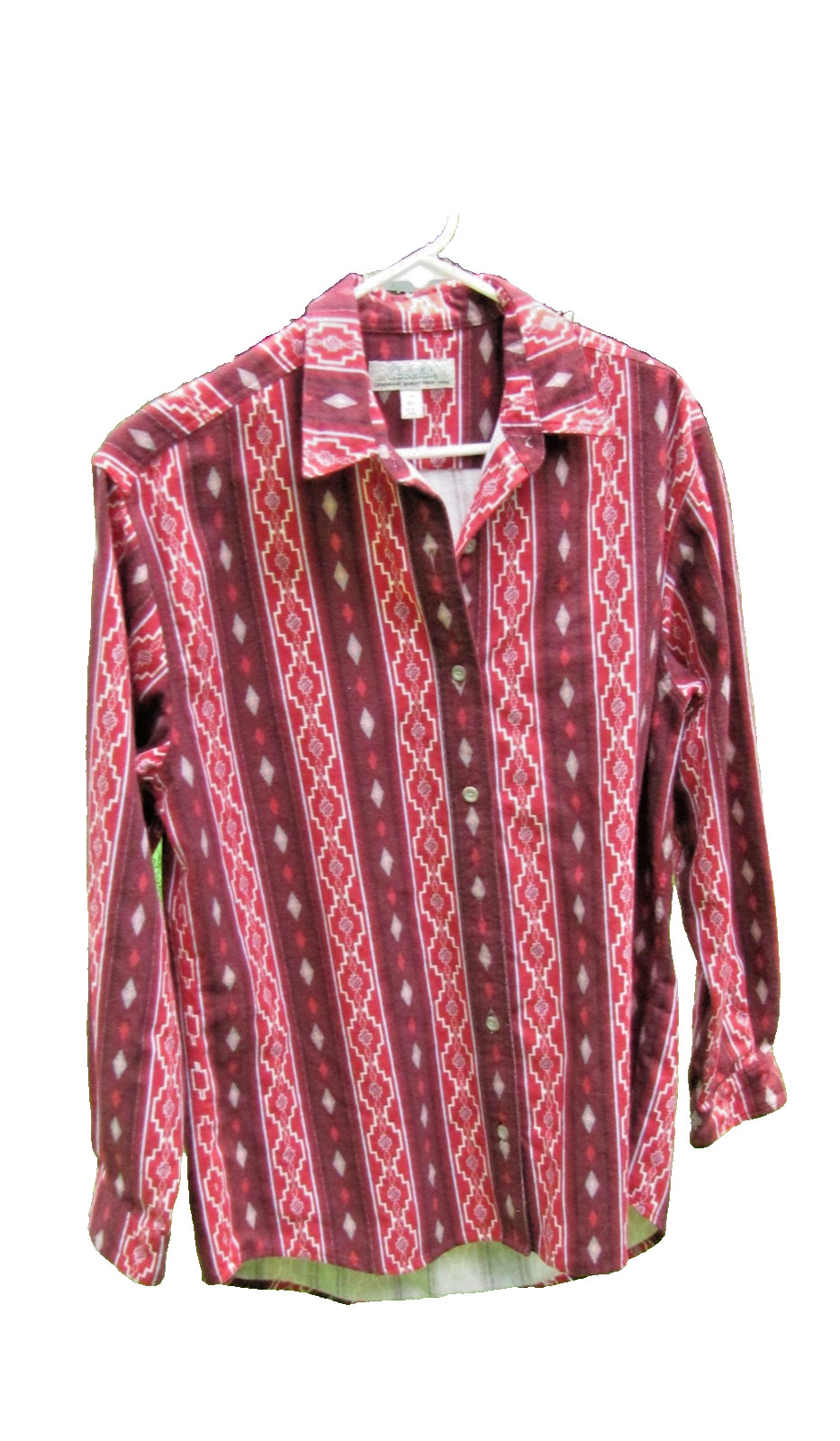 Cabelas VTG Southwest Aztec Print Button Up Chamois Shirt Women\' Size Medium