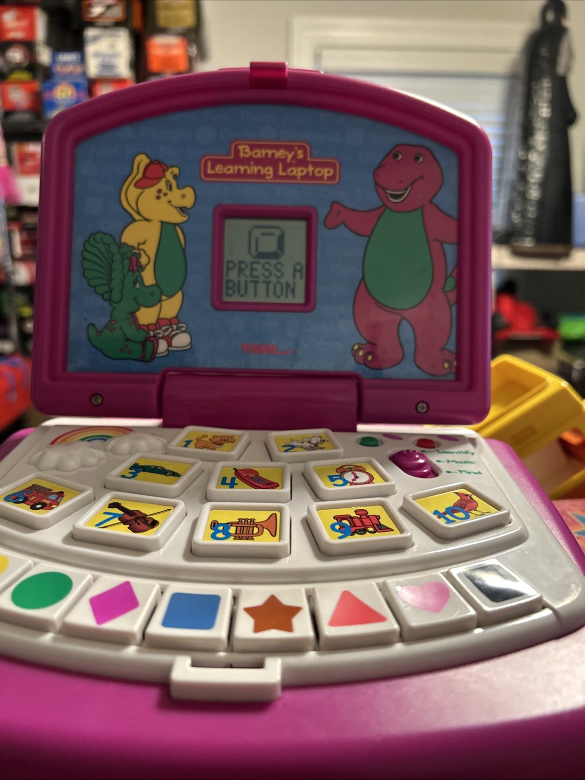 Vintage Barney\'s Learning Laptop 1999 Interactive Tiger Toy Educational working, Vintage Barney\'s Learning Laptop 1999 Interactive Tiger Toy Educational working,