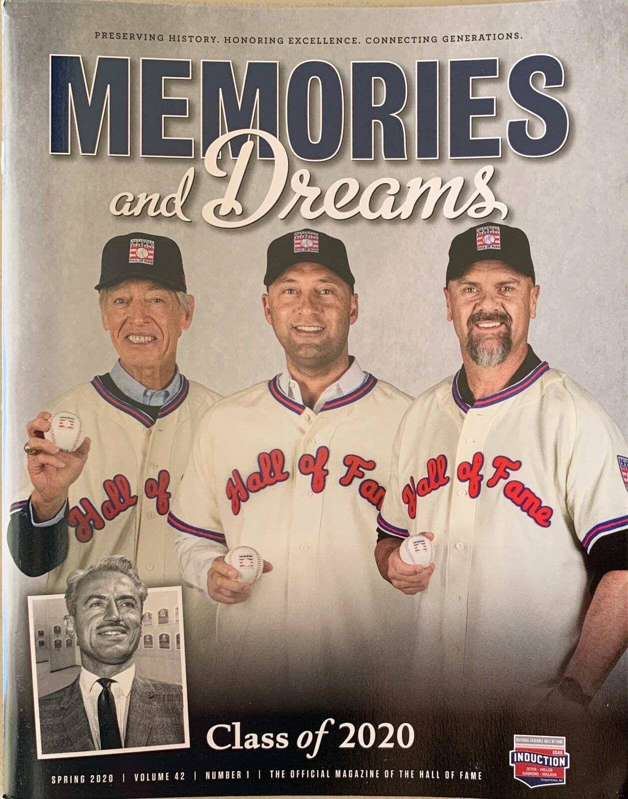 MEMORIES AND DREAMS VOLUME 42 NUMBER 1 2020 BASEBALL HALL OF FAME JETER WALKER