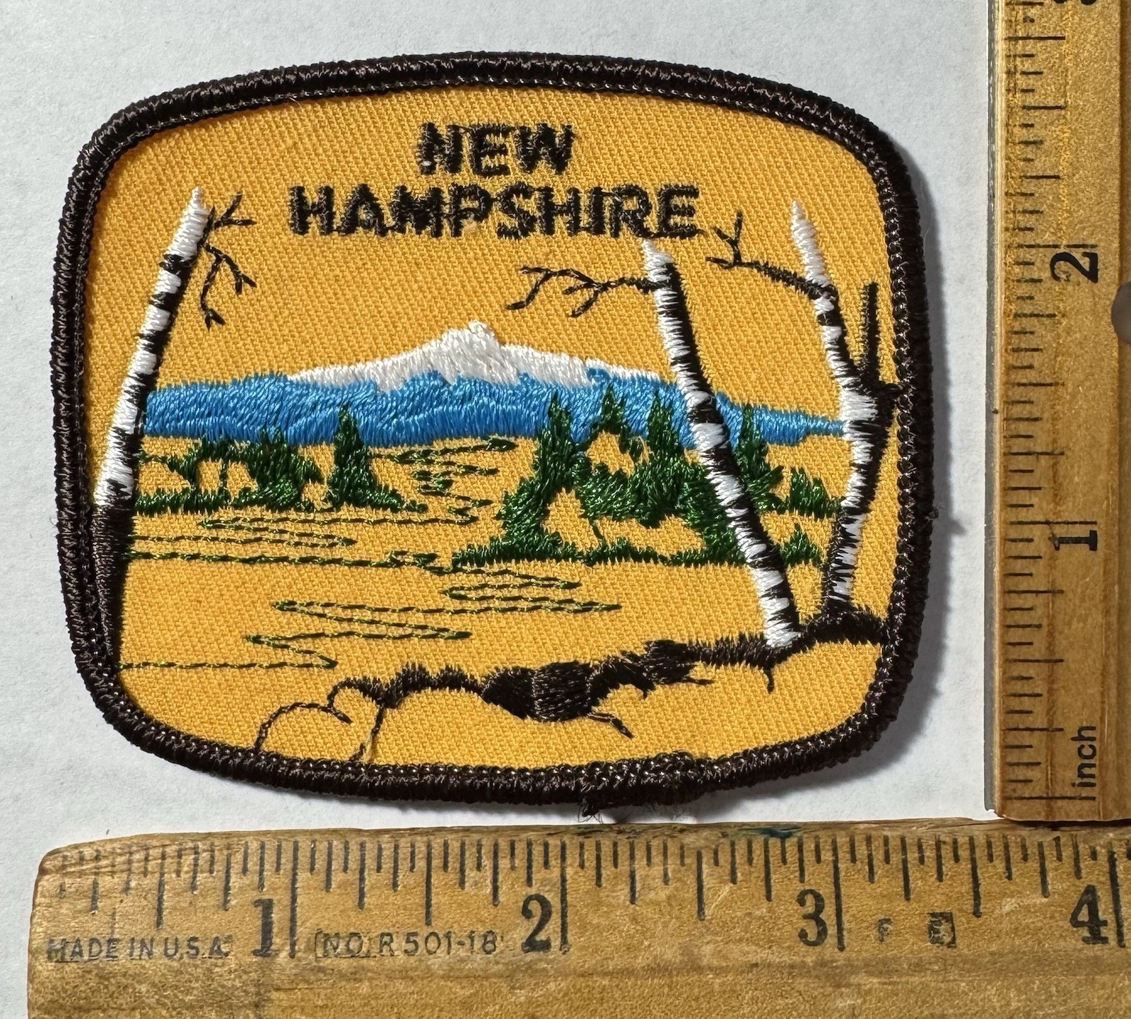 Vintage New Hampshire Trees Mt. Washington Iron On Patch State Travel Souvenir Vintage New Hampshire Trees Mt. Washington Iron On Patch State Travel Souvenir