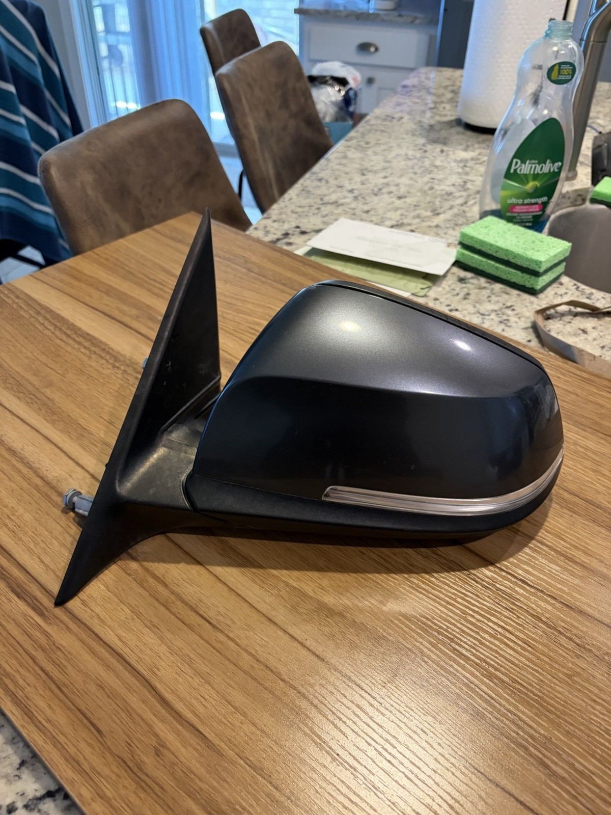 BMW 16-18 F3X Driver Mirror Assembly Heated Power Dimming Mineral Grey Metallic