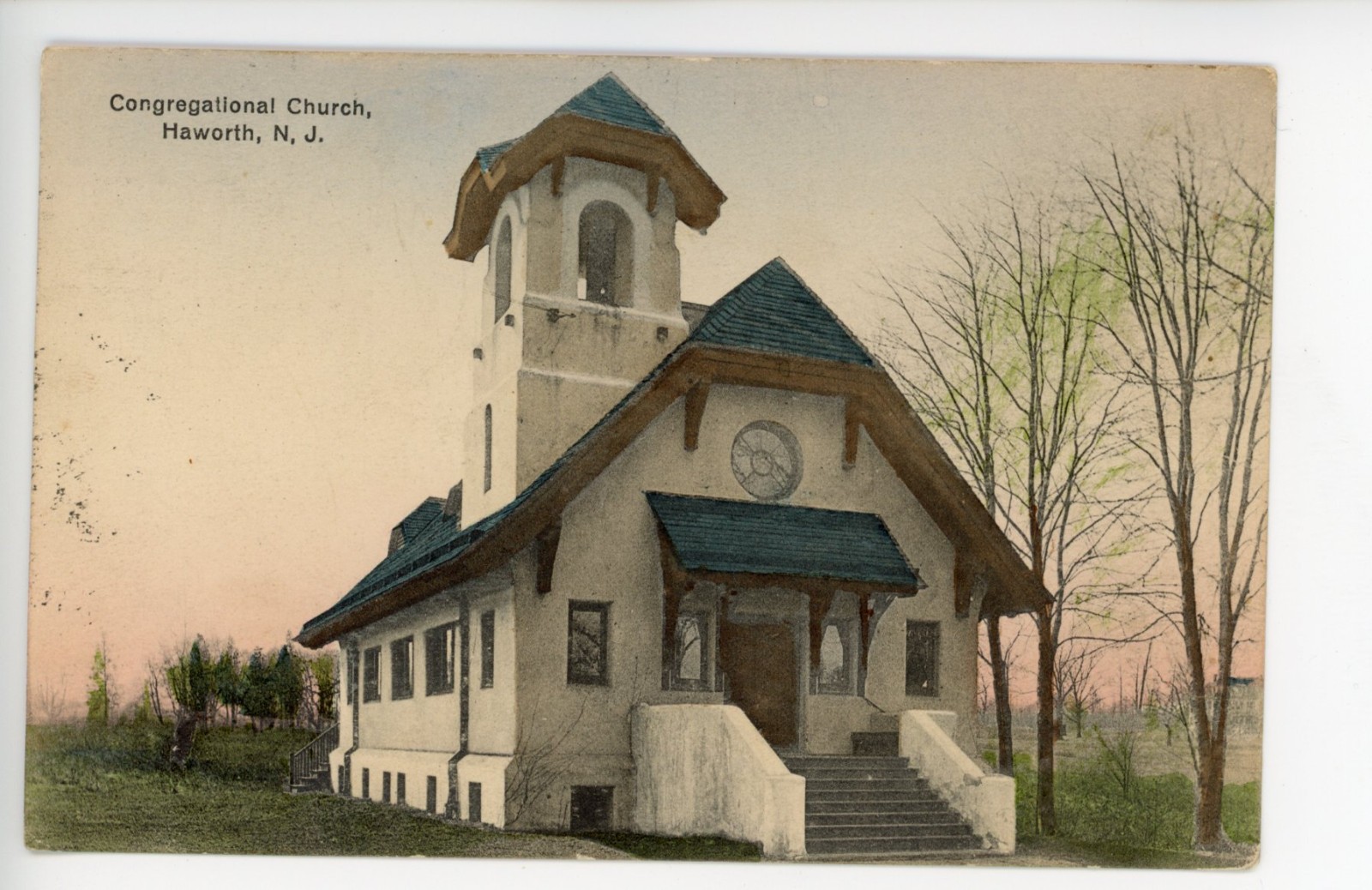 Congregational Church, Haworth, Bergen County, NJ ca. 1910 postcard
