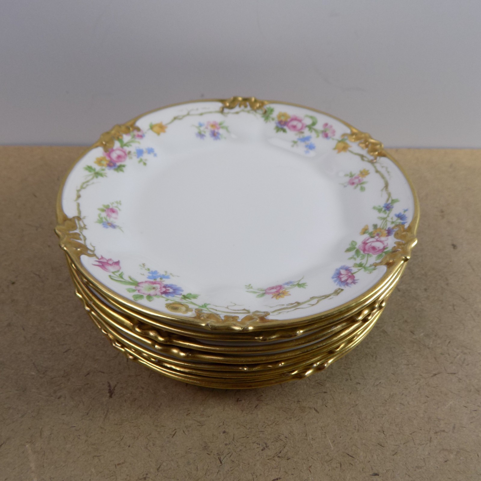 8 GDA Chas Field Haviland Limoges Porcelain Bread Plates 6.25\ 8 GDA Chas Field Haviland Limoges Porcelain Bread Plates 6.25\