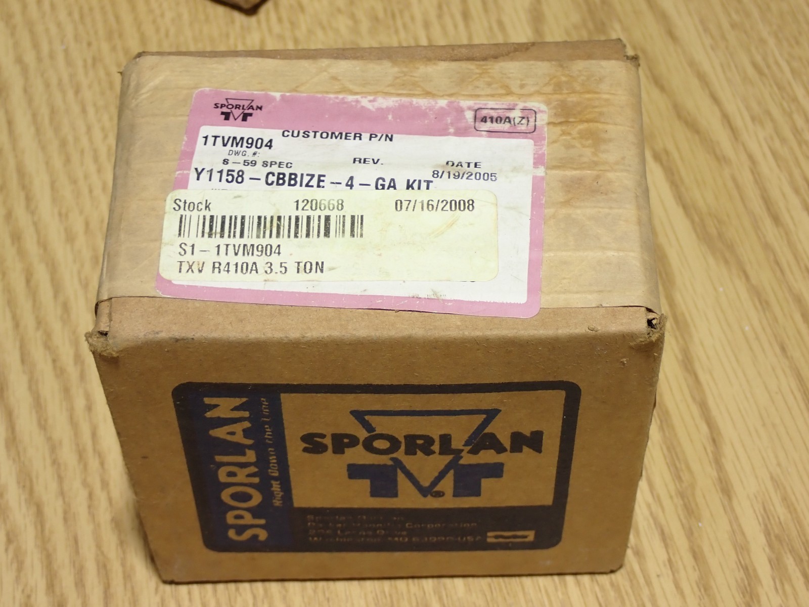 S1-1TVM904 SPORLAN EXPANSION VALVE NEW S1-1TVM904 SPORLAN EXPANSION VALVE NEW