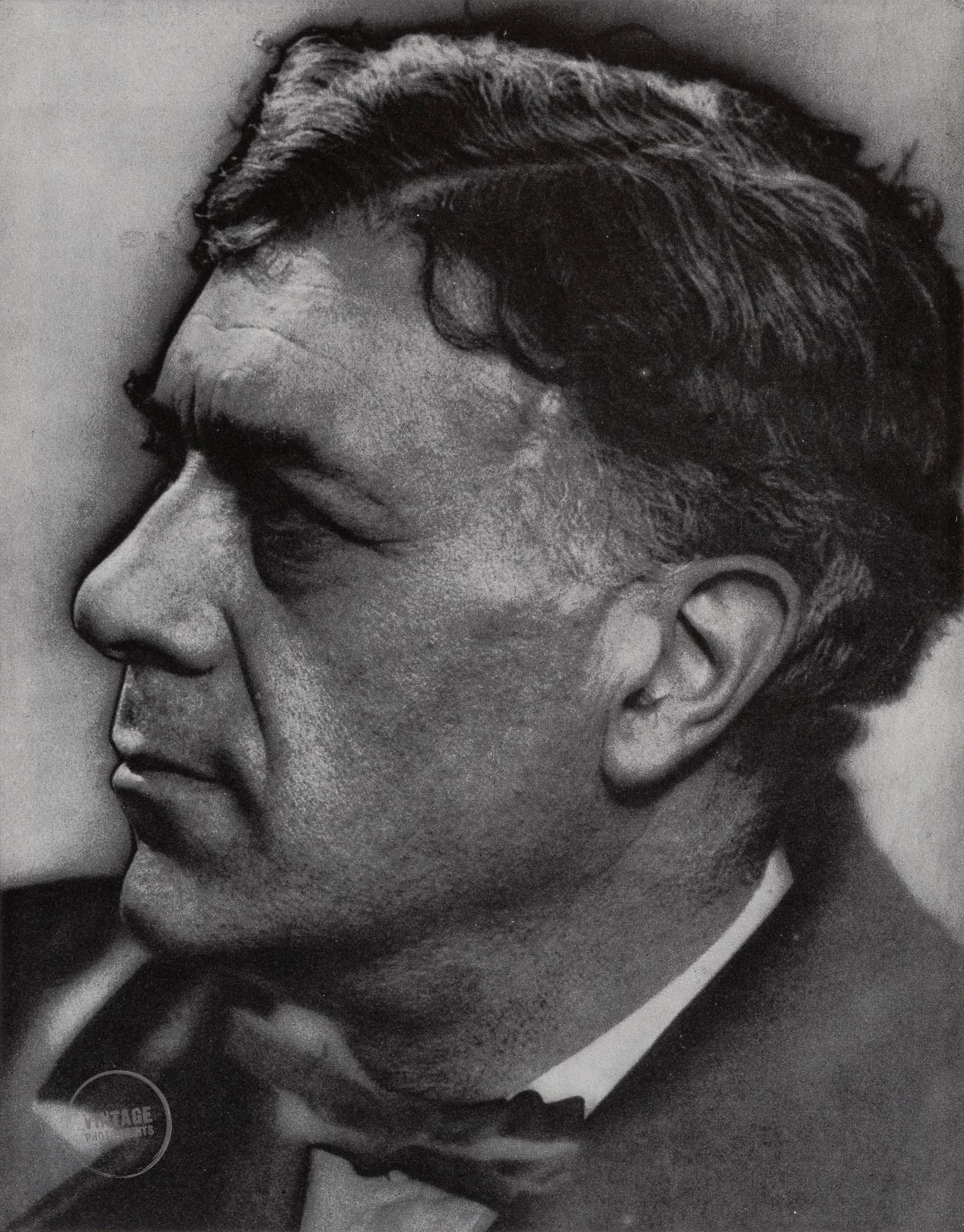 VTG Man Ray Photo Georges Braque Portrait Engraving Lithograph 1920 Mat 13x15