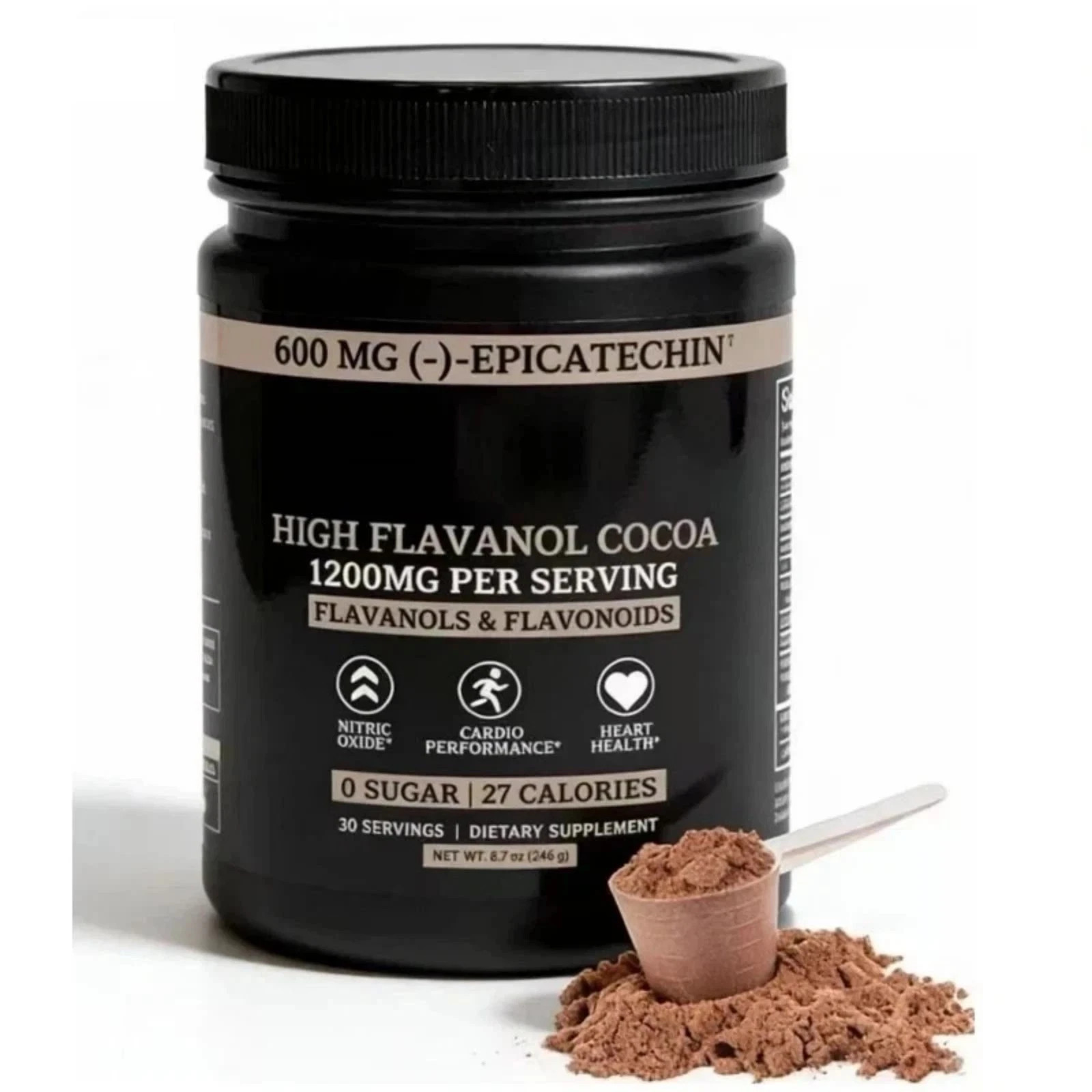 Black Forest Cocoa Powder High Flavanol 1200mg Supplement Black Forest Cocoa Powder High Flavanol 1200mg Supplement