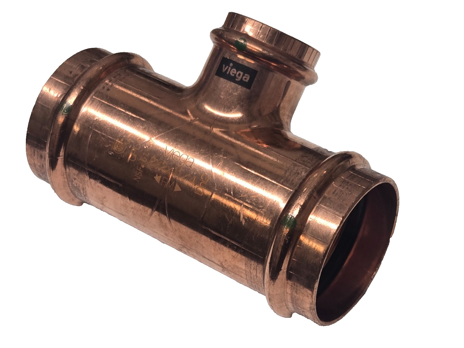 Viega Propress 77487 Press copper reducer tee, 2\ Viega Propress 77487 Press copper reducer tee, 2\