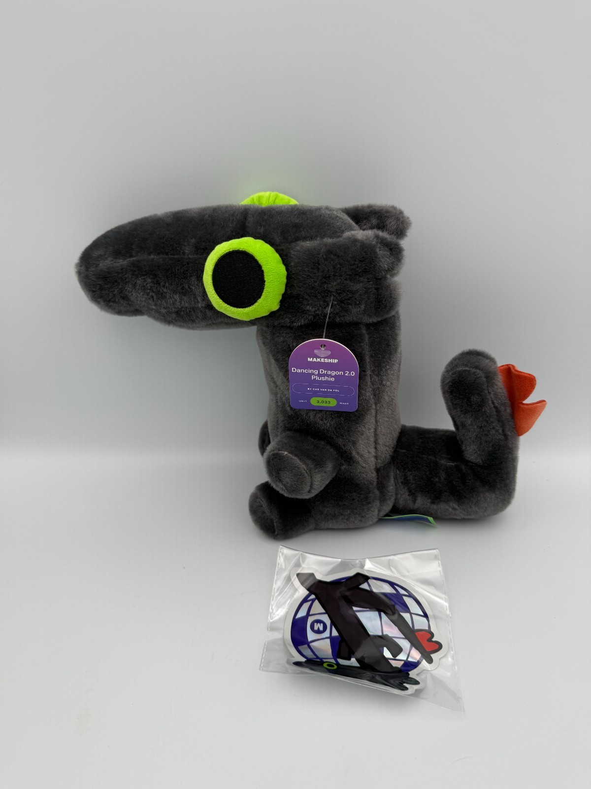 Makeship Dancing Dragon 2.0 Plushie Cas van de Pol 2nd Edition NWT 3033 Made