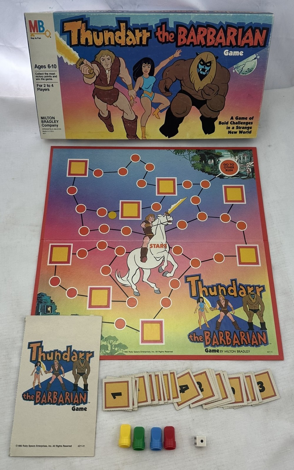 1982 Thundarr the Barbarian Game by Milton Bradley Complete in Great Condition