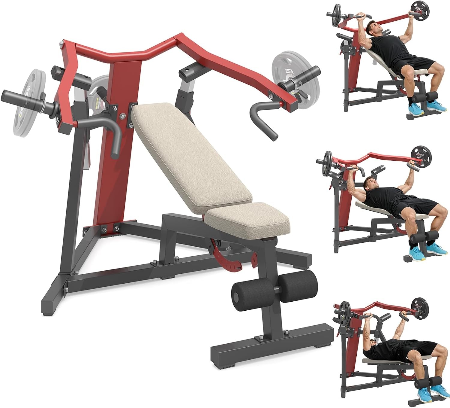 3-in-1 Chest Press Machine w/ Incline/Decline/Flat, 1300LB Home Gym 3-in-1 Chest Press Machine w/ Incline/Decline/Flat, 1300LB Home Gym
