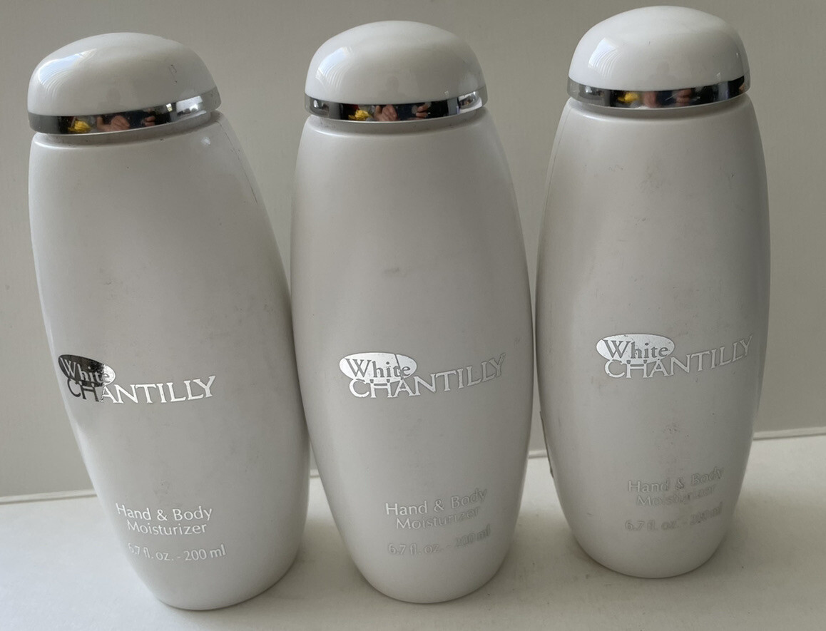 White Chantilly by Dana Women 3 x 6.7oz Hand & Body Moisturizer New Un-Box 3 Pcs
