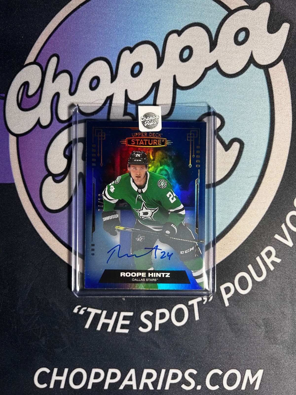 2021-22 Upper Deck Stature Roope Hintz Autograph Blue Base /10 #28