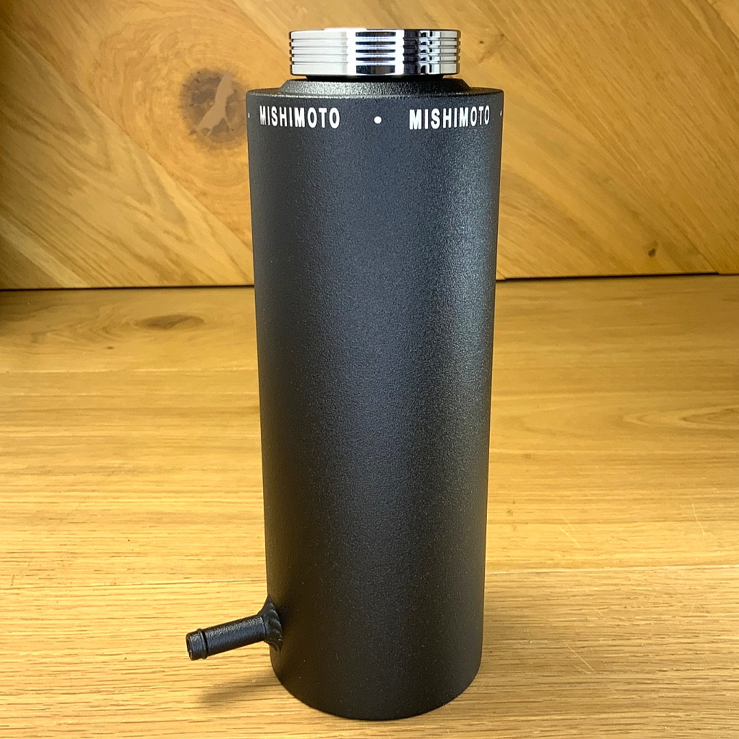 Mishimoto Aluminum Coolant Reservoir Tank MMRT-CAWBK Wrinkle Black New Open Box