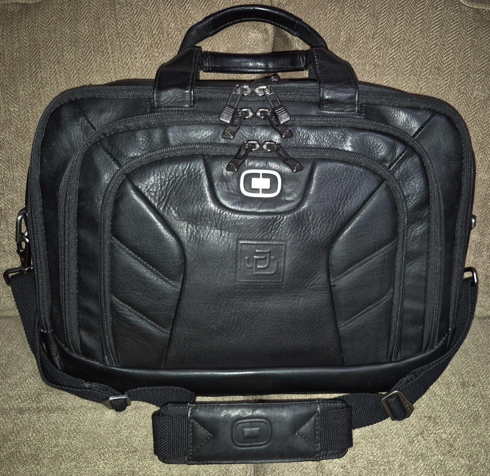 🔥OGIO Dividend Messenger Colombian Premium Leather Business Travel Bag Organize