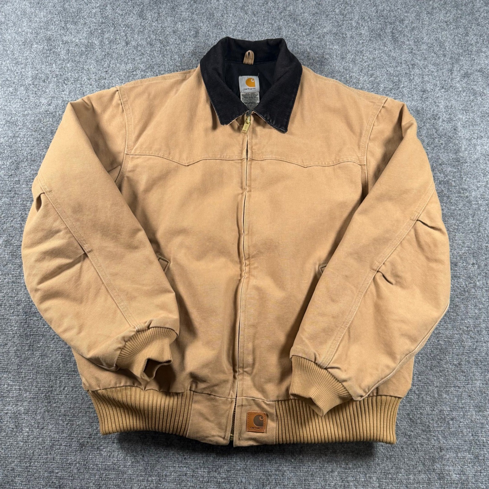 Carhartt Santa Fe Jacket Mens XL Camel J14 CML Quilted Flannel Lined Workwear Carhartt Santa Fe Jacket Mens XL Camel J14 CML Quilted Flannel Lined Workwear