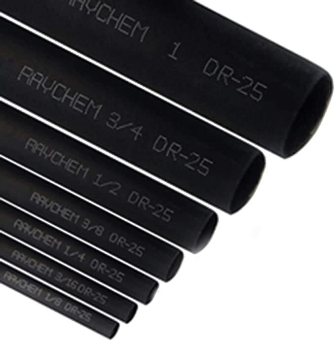 Raychem DR-25 Tube 1/8, 3/16, 1/4, 3/8, 1/2, 3/4, 1