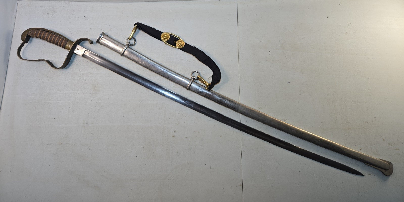 WWI Bavarian Model 1855 Infantry Officers Sword w/Scabbard - Etched