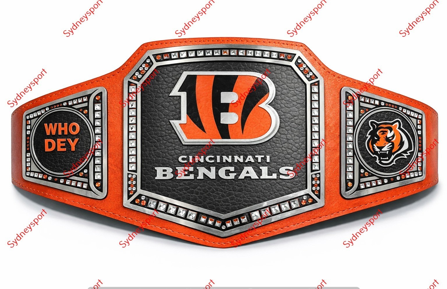 Custom Cincinnati Bengals Championship Belt Replica Title Adult size 2mm Brass Custom Cincinnati Bengals Championship Belt Replica Title Adult size 2mm Brass