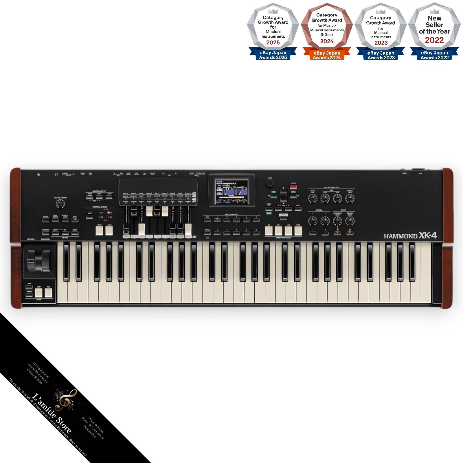 Hammond XK-4 Portable Digital Organ 61-Key Waterfall Keyboard Brand New XK4 JP