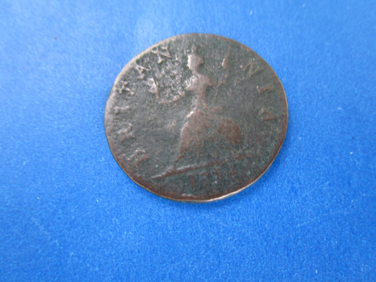 Revolutionary War/Colonial Era George II Copper Farthing Dated 1754 Revolutionary War/Colonial Era George II Copper Farthing Dated 1754