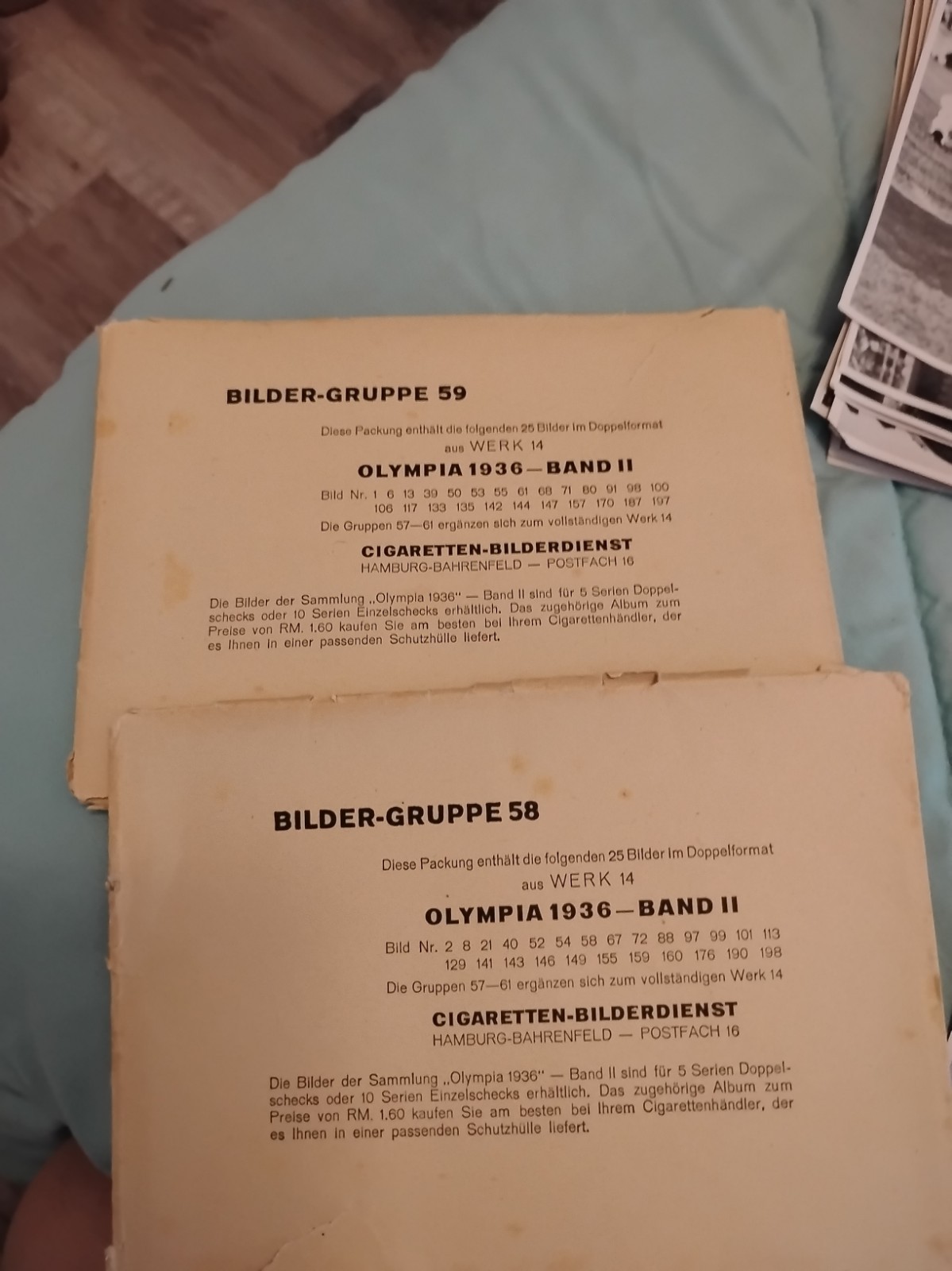 Olympia 1936.  Bilder Gruppe 58 Band II/86 Pictures + Los Angeles 1932