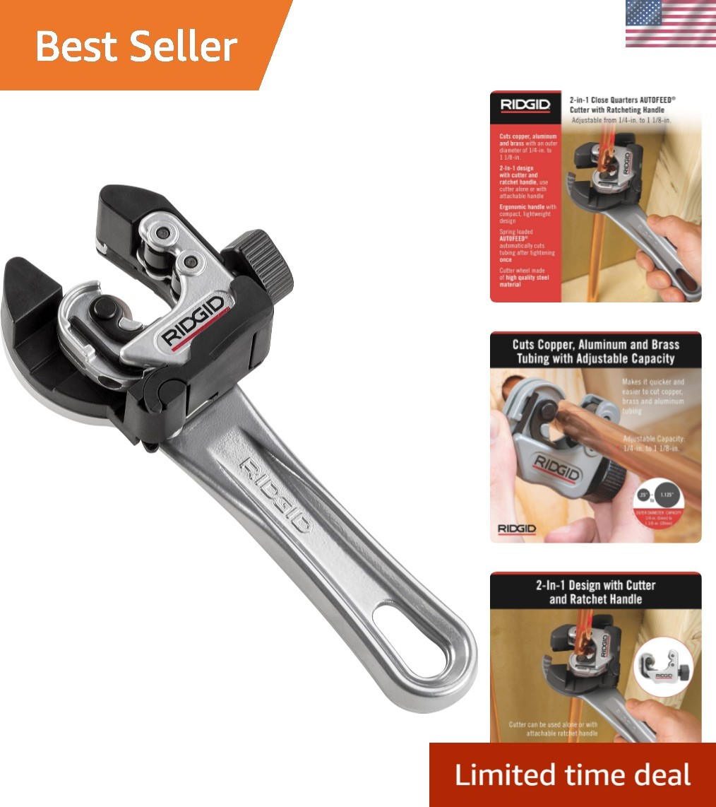 Ridgid 32573 Professional Autofeed Tubing Cutter for Tight and Restricted Spaces