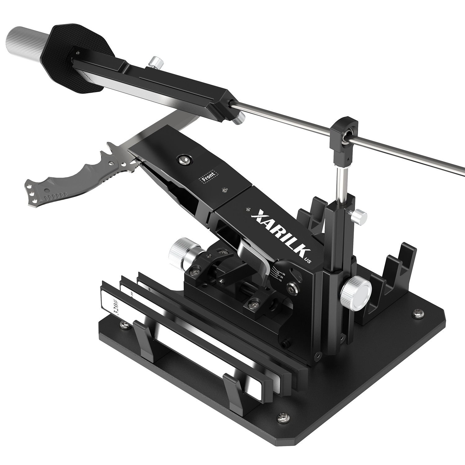 Upgraded XARILK GEN2 Guided Knife Sharpener, 3 Diamond Stones 320# 800# 2000#
