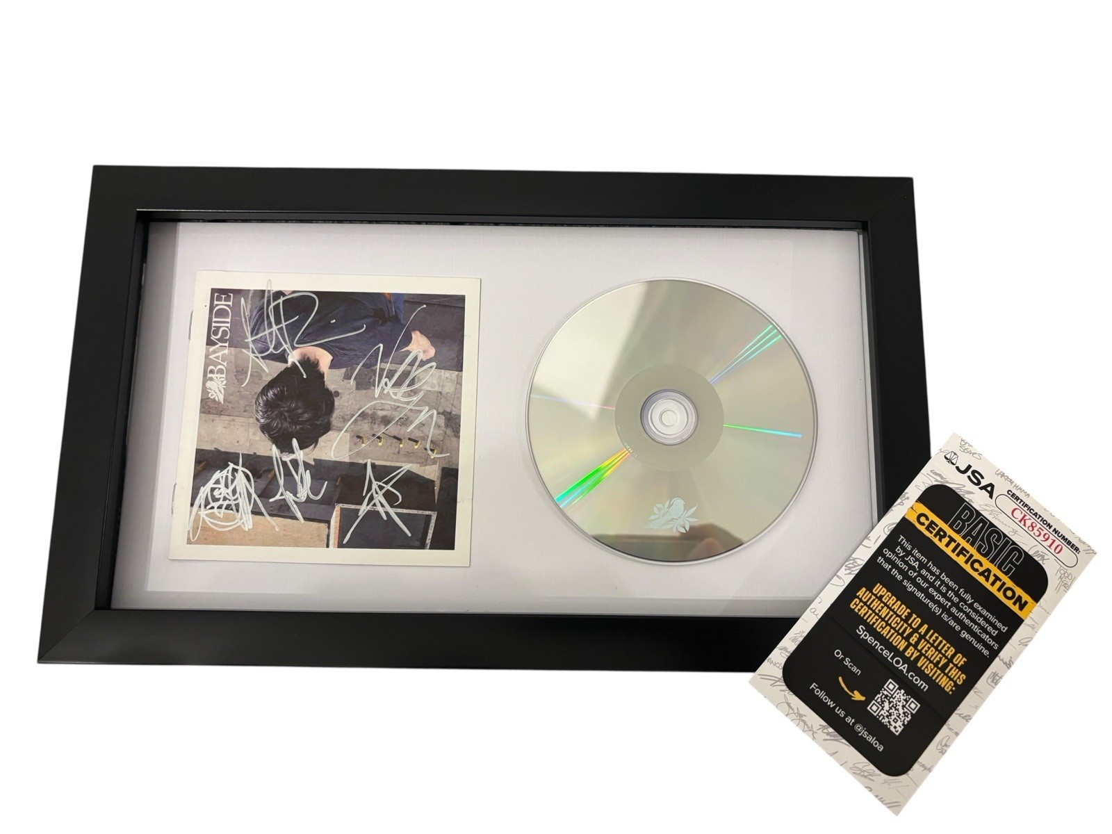 BAYSIDE SIGNED AUTOGRAPH x4 SELF TITLED FRAMED MATTED CD ANTHONY +3 JSA CERT COA