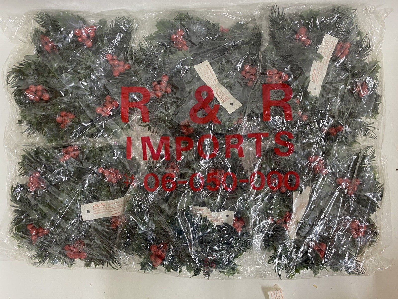 6X Vintage Christmas Candle Ring Wreath 8” Diameter Hong Kong 6X Vintage Christmas Candle Ring Wreath 8” Diameter Hong Kong