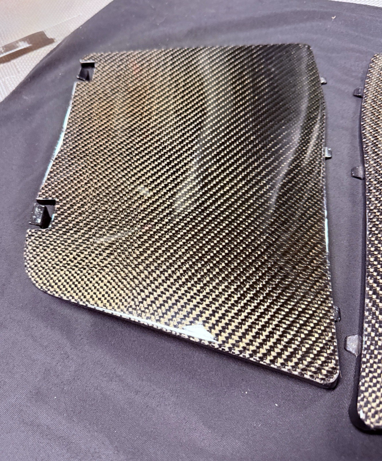Genuine Infiniti OEM Battery Connector Cover Pair – Custom Real Carbon Fiber