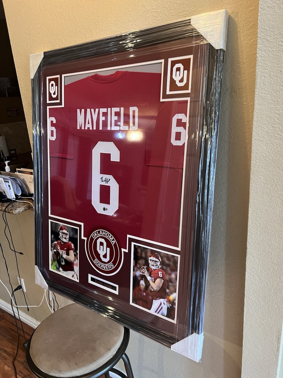 Baker Mayfield Authentic Autograph Framed Jersey COA  Best Looking ON EBAY