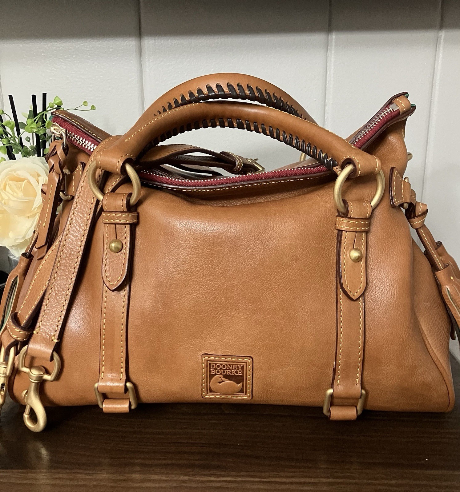 Dooney & Bourke Florentine Large Satchel Natural NWOT