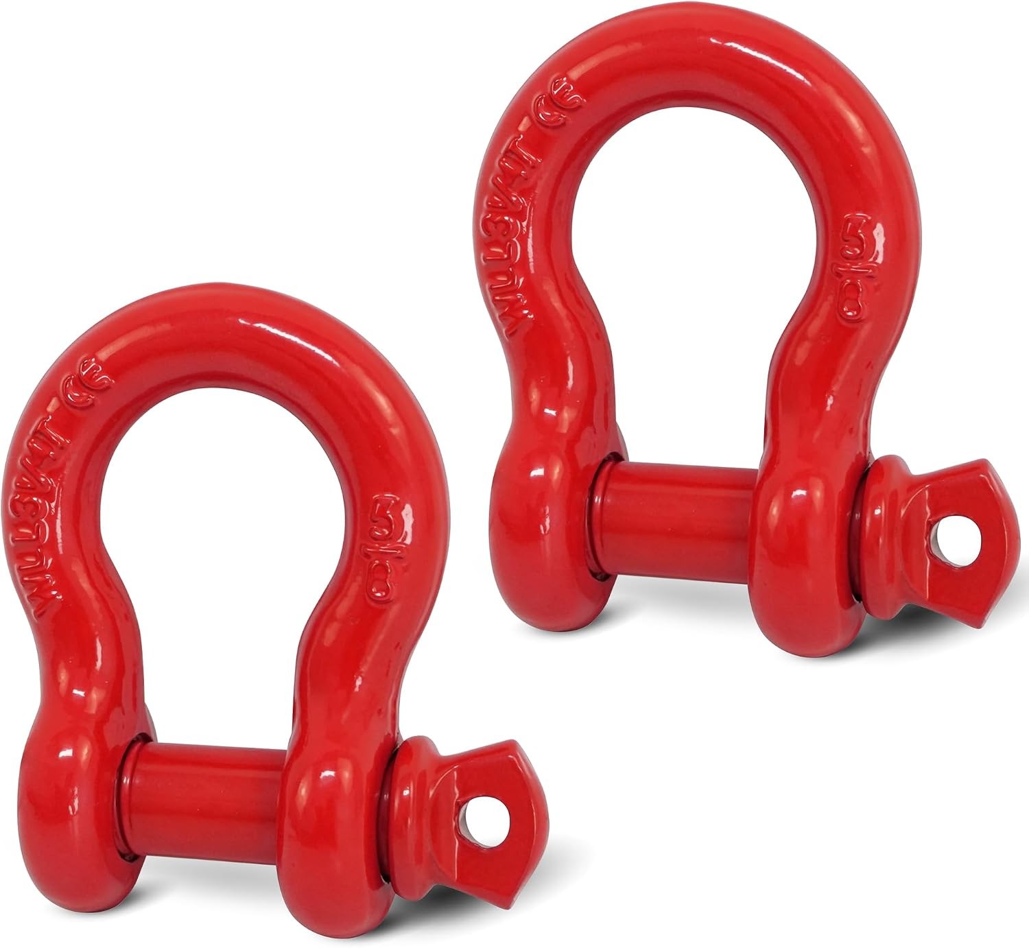 Krytonel 2 Pack Red D Ring Recovery Shackles 5/8\ Krytonel 2 Pack Red D Ring Recovery Shackles 5/8\