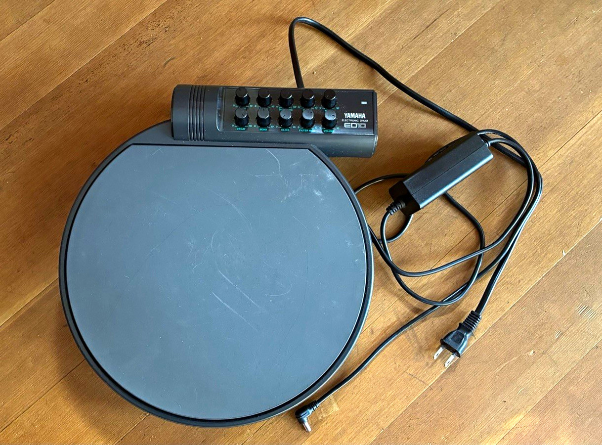 Vintage Yamaha ED10 Electronic analog synth space drum Drum Pad & AC Adapter Vintage Yamaha ED10 Electronic analog synth space drum Drum Pad & AC Adapter