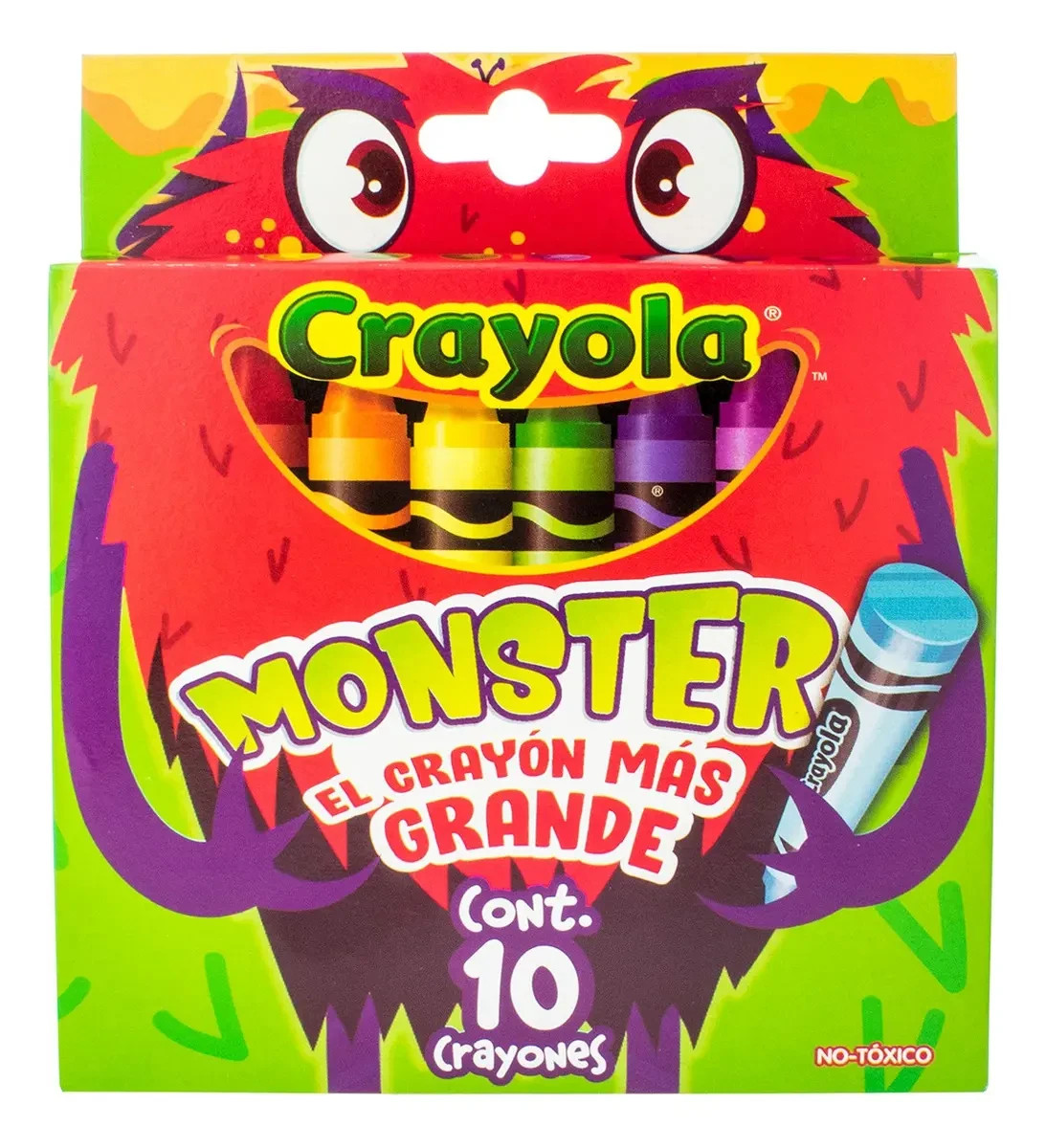 Crayola Monster Jumbo Crayons 10 Count Extra Thick Assorted Colors New Crayola Monster Jumbo Crayons 10 Count Extra Thick Assorted Colors New