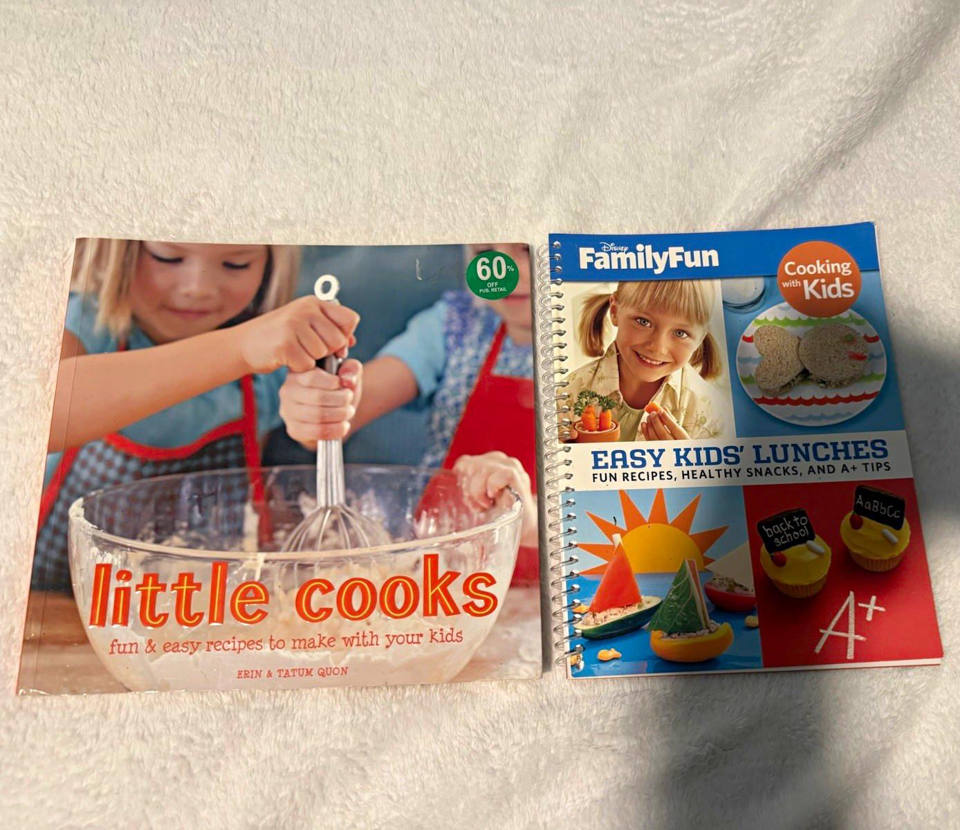 Little Cooks & Disney FamilyFun Kids Cooking Recipe Books Lot
