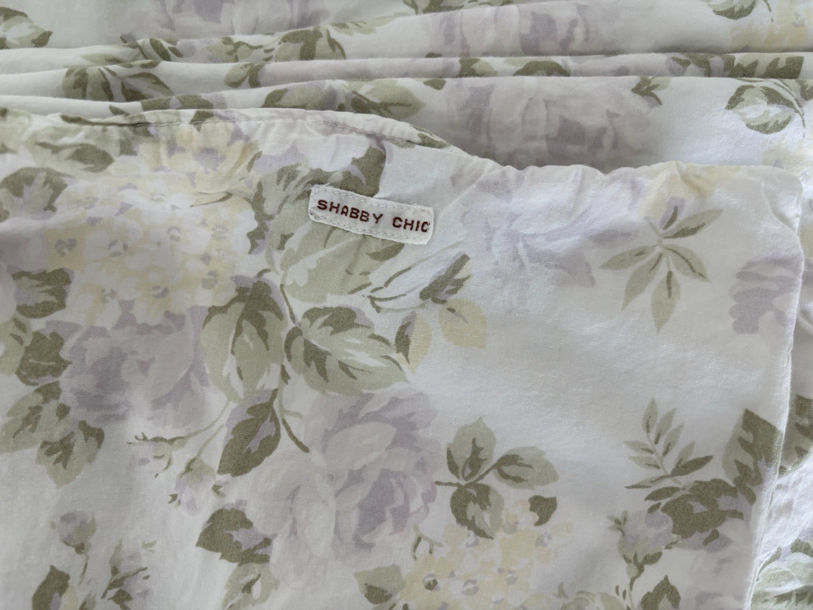 Rachel Ashwell Shabby Chic Couture Twin Duvet Cluster White Lavender Roses
