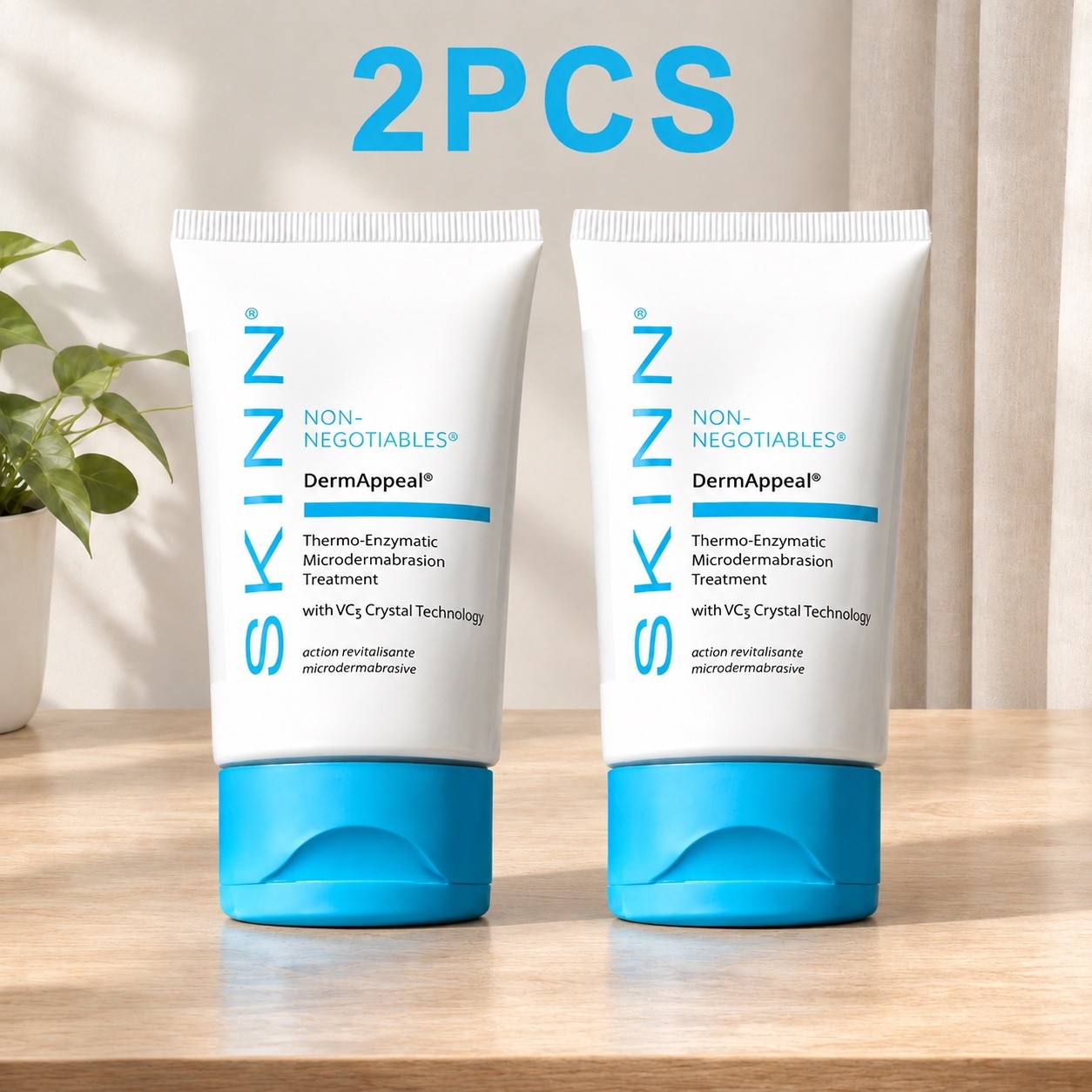 2PCS SKINN DermAppeal Microdermabrasion For Smoother Brighter And Clearer Skin