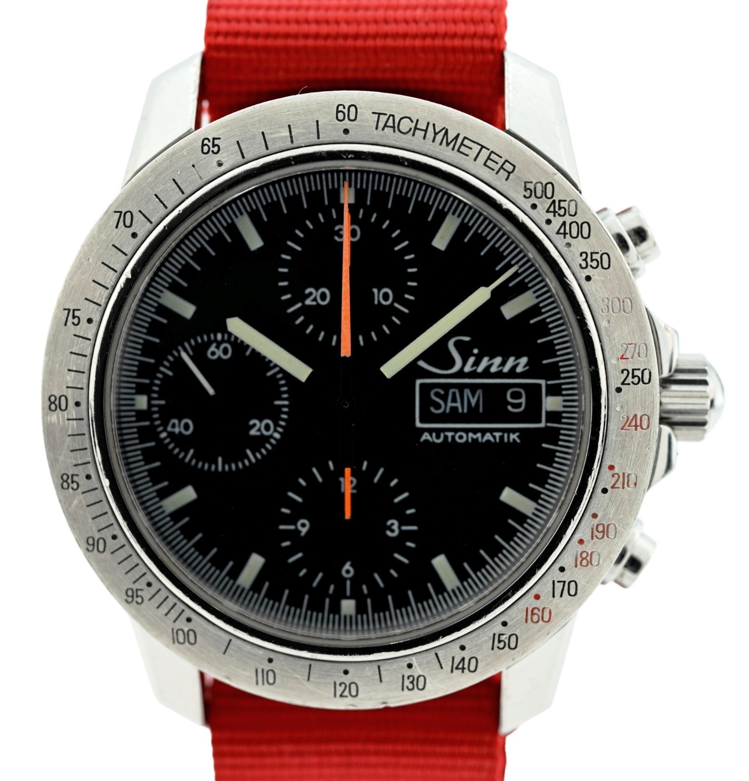 Sinn 40mm Men\'s AutoBahn Automatic Chronograph 7750 Day-Date Watch Ref: 303 Sinn 40mm Men\'s AutoBahn Automatic Chronograph 7750 Day-Date Watch Ref: 303