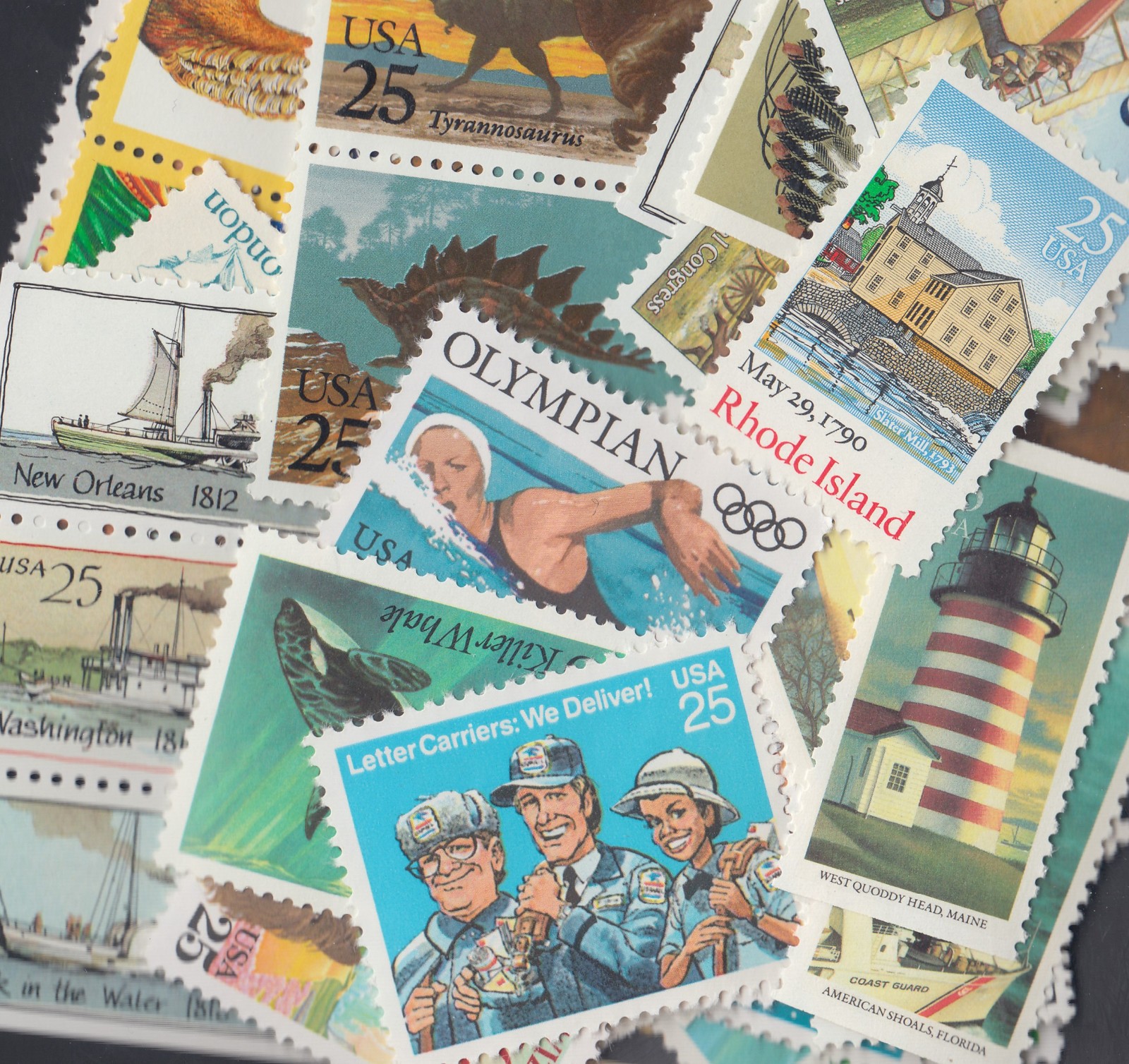 US Discount Bulk Postage - $25 Worth of 25 Cent Stamps - 100 Stamps Below Face