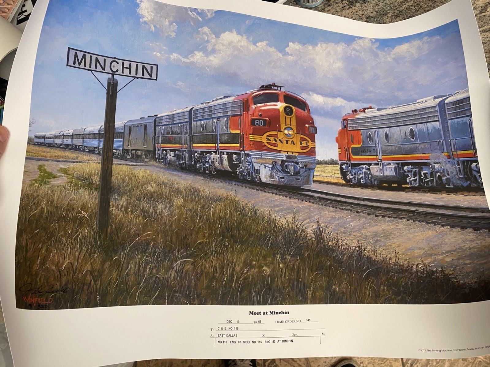 Railroad Art,Winfield,Santa Fe\