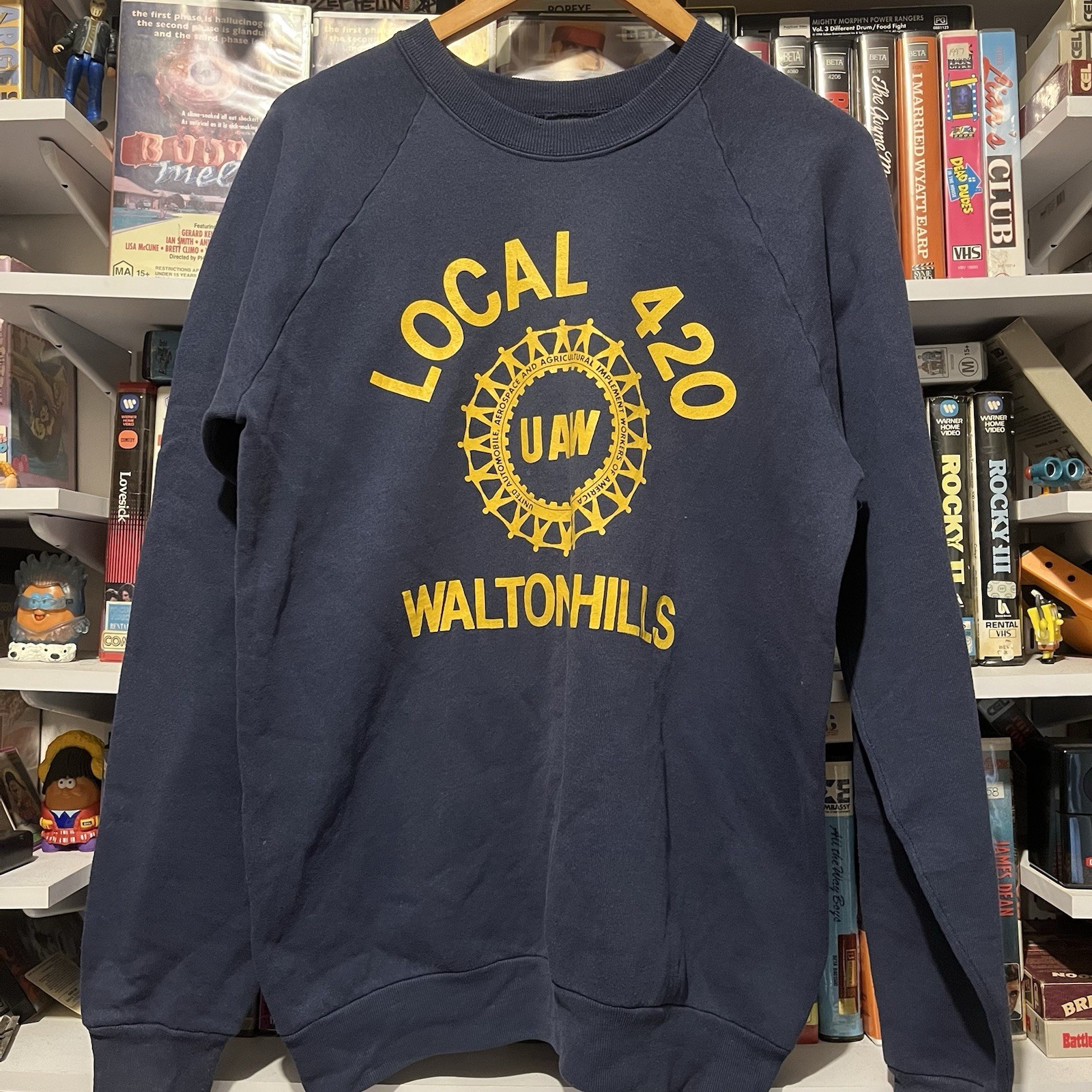 Vintage 80s/90s FFA Local 420 Walton Hills UAW Sweatshirt Raglan Agriculture XL