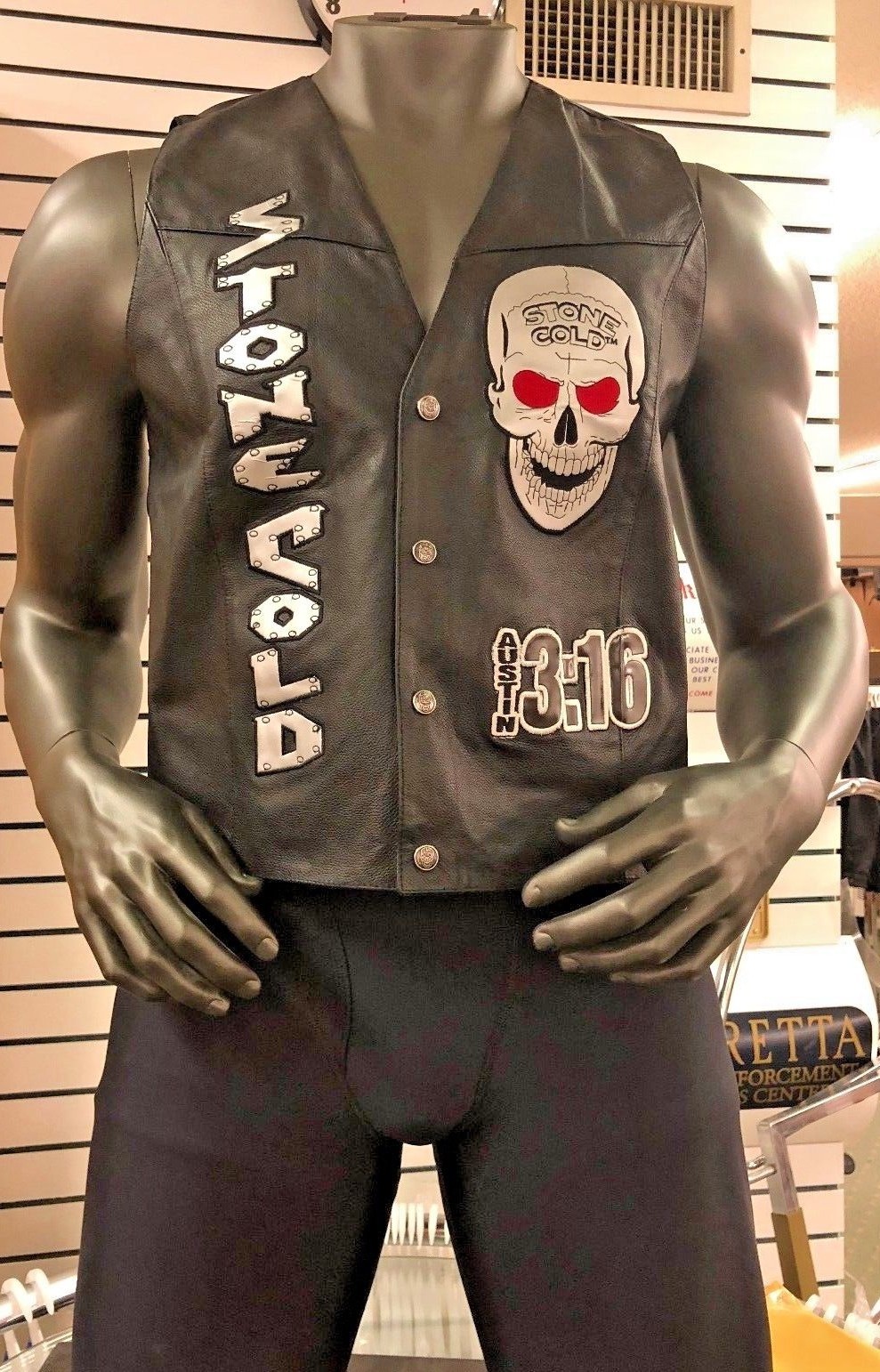 Stone Cold Steve Austin 3:16 Skull Vest - Brand New WWF WWE