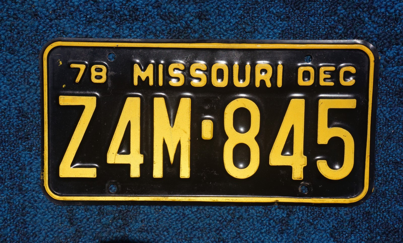 1978 Missouri License Plate