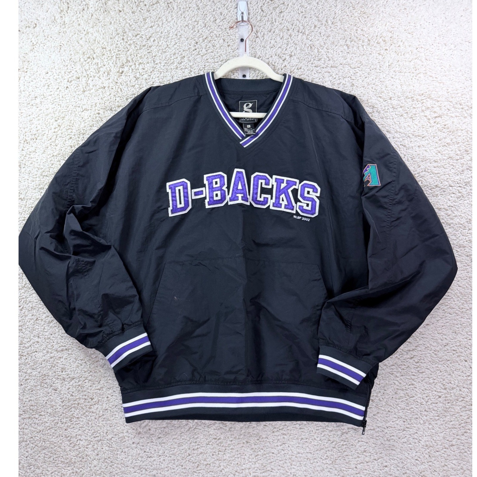 Gear For Sports Windbreaker Mens XL Black Vintage Arizona Diamondbacks D-Backs