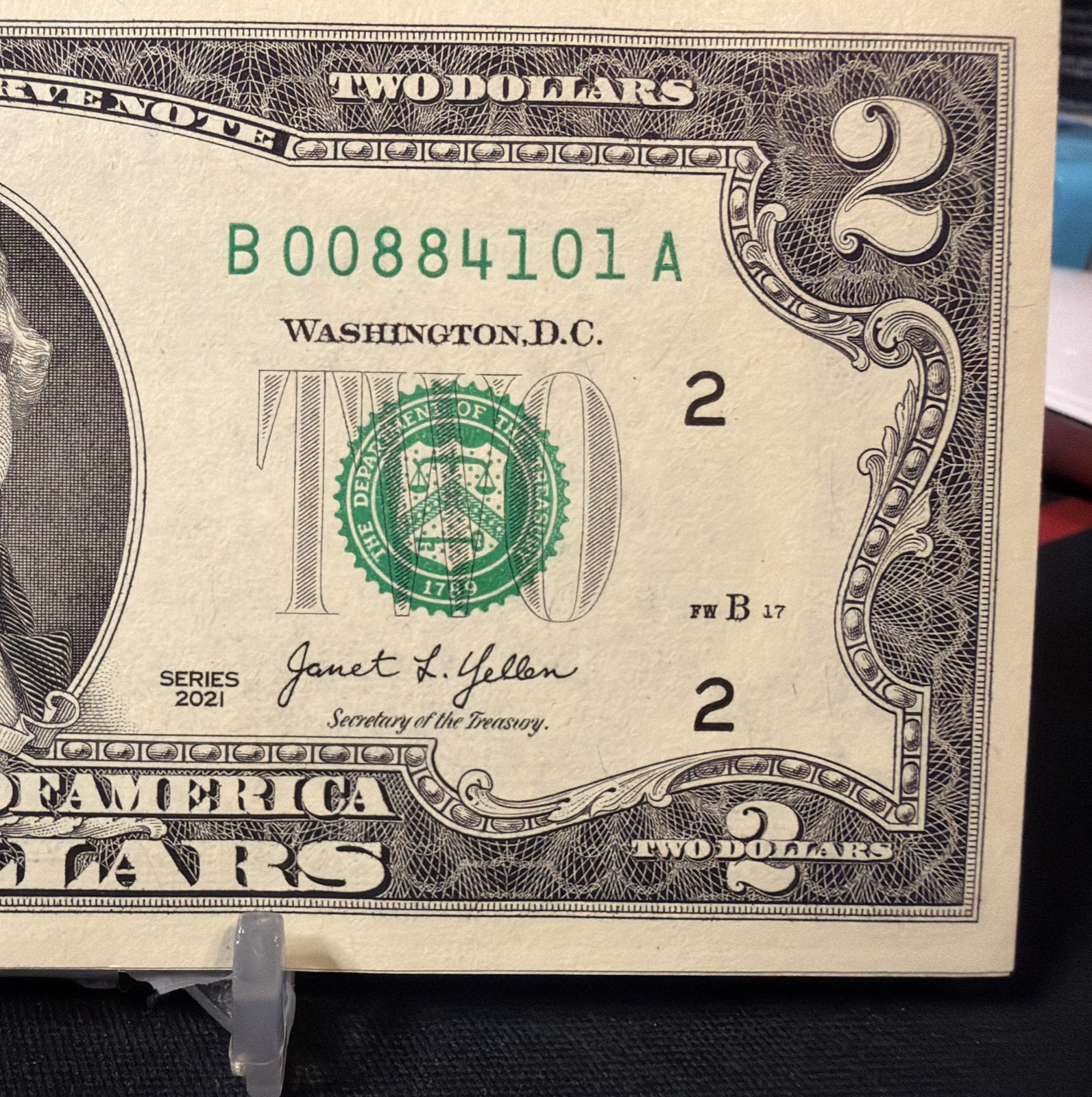 🤯  2021 $2 TWO DOLLAR BILL  B/A Block ( NEW YORK “B “ ) FRN - UNC