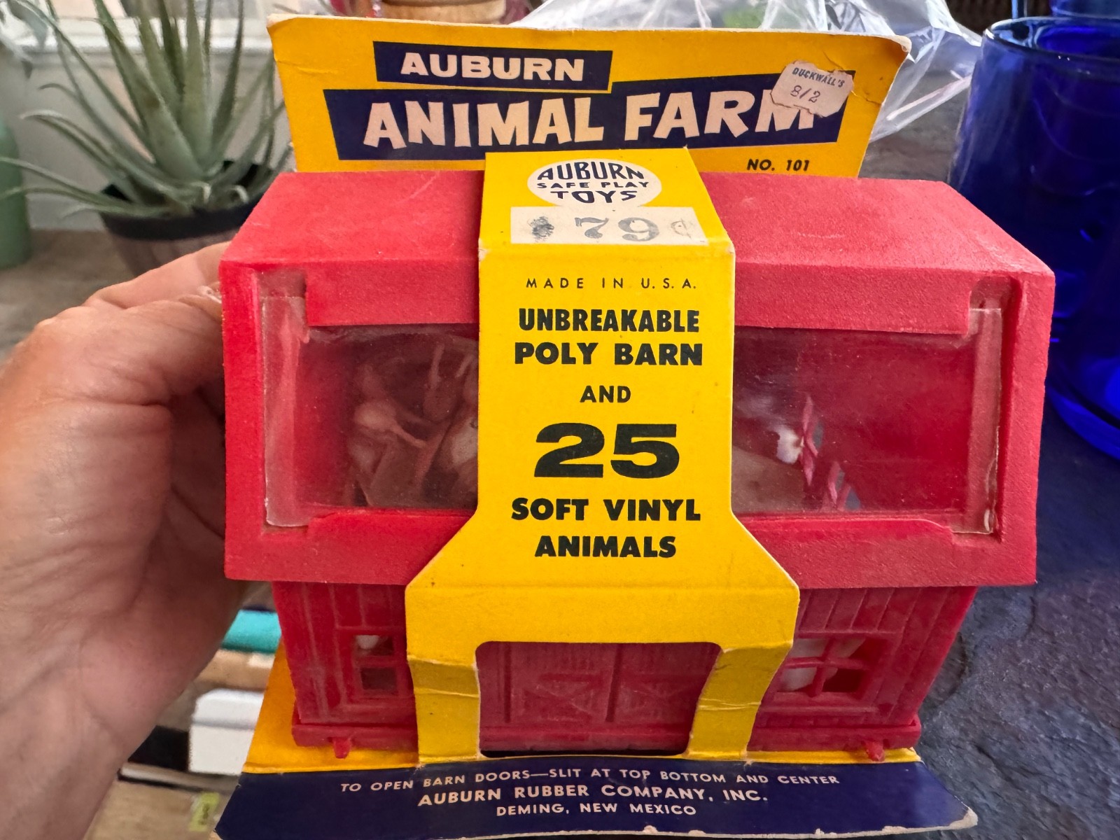 NOS Vintage 1950s Auburn Rubber No.101 Animal Farm Set Unopened White 