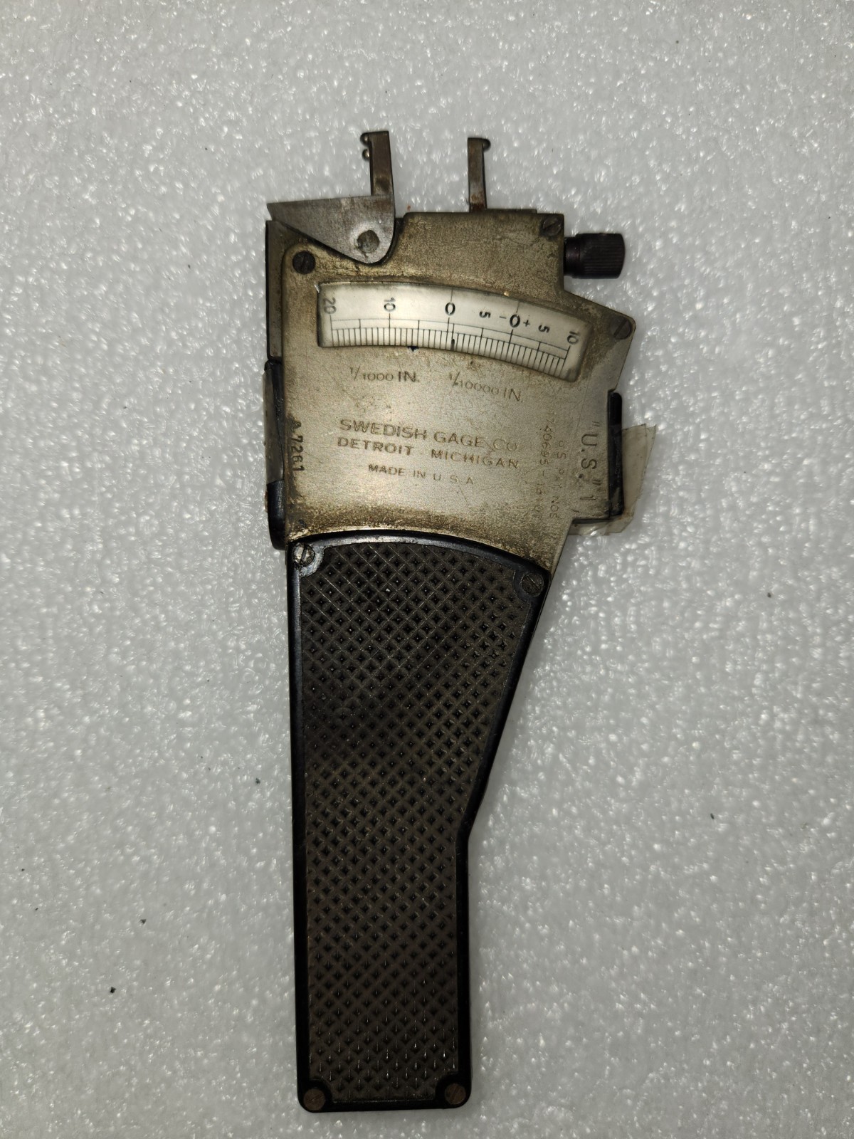 Vintage Swedish Gage Detroit Internal Groove Indicating Gage .0001